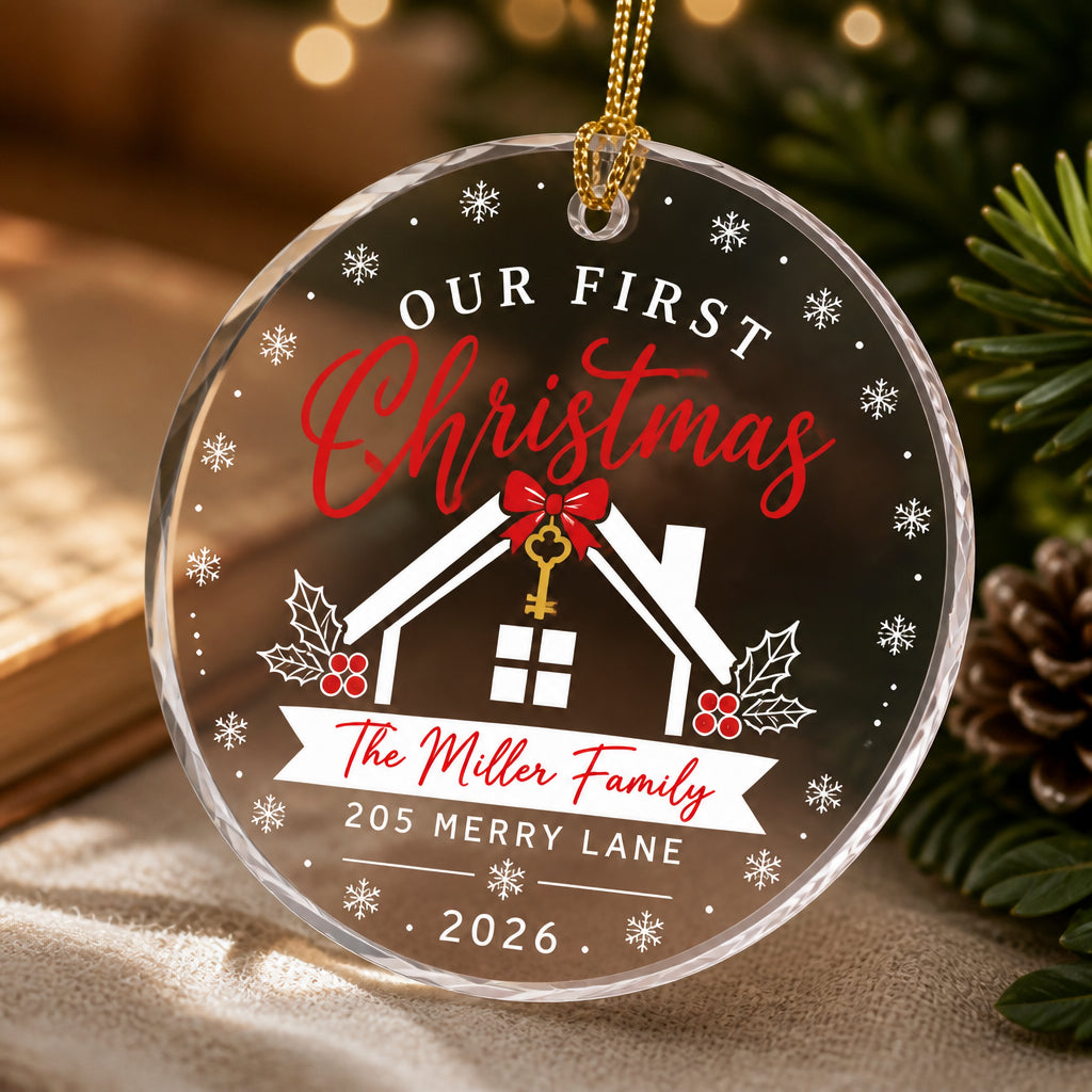 Our First Christmas In Our New Home - Personalized Acrylic Ornament - Personalized Transparent Acrylic Ornament 25fb92b1-fd0a-4210-a798-90f82b367c39.jpg