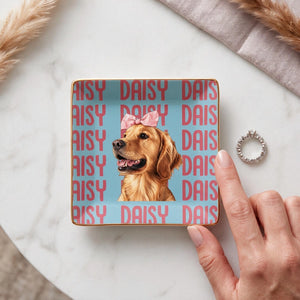Dog Lover Watercolor - Personalized Jewelry Dish