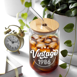 Vintage 1986 Birthday Glass Tumbler: Wife 40th Birthday Woman Gifts, Gift for Her Him 263e1bd1-7e22-4a65-8020-8561fd05ee92-banner-3.jpg
