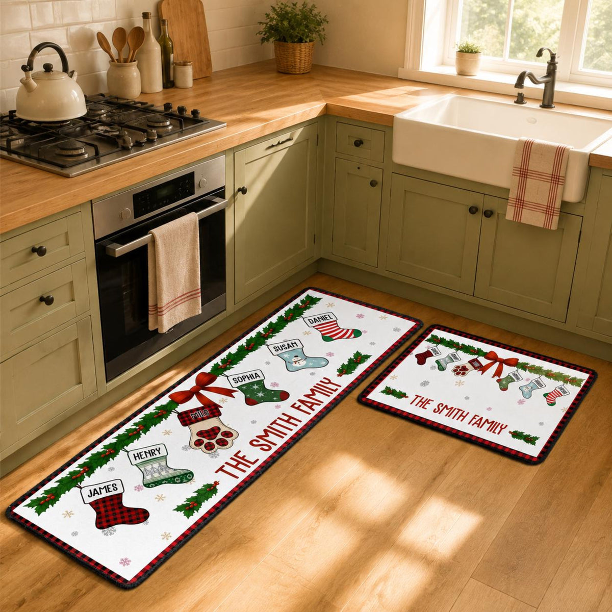 Custom Family Christmas Together Runner Rug, Personalized Holiday Kitchen Mat, Grandparent Home Decor Housewarming Gift, New Home Xmas Gift 264cd7ca-00b7-4972-bb73-854560d6a1e2-2.jpg