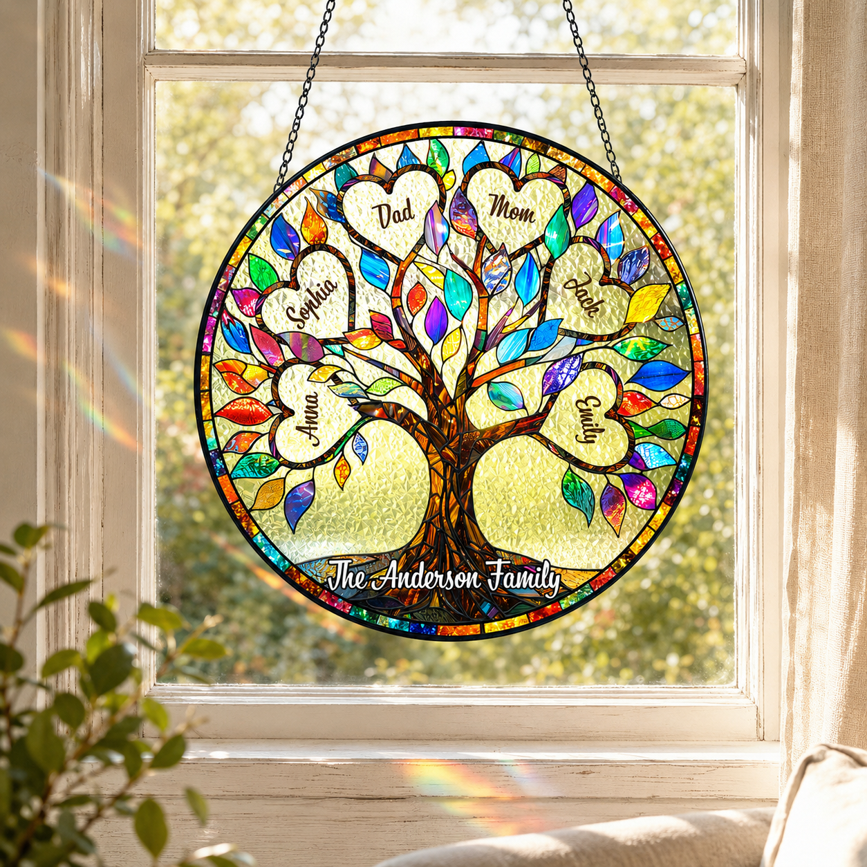 Personalized Family Tree Stained Glass Suncatcher, Tree of Life Window Hanging Decor, Mothers day Gift 2650a6c3-66f1-4b64-ade4-172bd987b411-banner-1.png