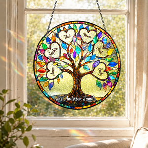 Personalized Family Tree Stained Glass Suncatcher, Tree of Life Window Hanging Decor, Mothers day Gift 2650a6c3-66f1-4b64-ade4-172bd987b411-banner-1.png