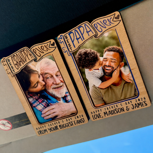 Photo Car Visor Clip, Photo Gifts for Dad, Personalized Picture Frame, Fathers Day Gift for Dad, Drive Safe, Papa Gift