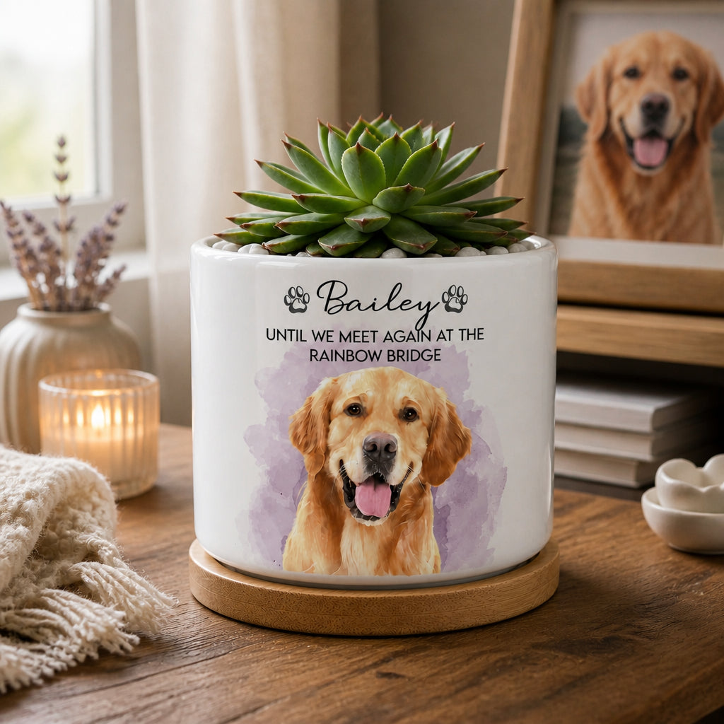 Pet Memorial Portrait Planter – Photo-to-Art with Name - Personalized Plant Pot & Vase 26795d50-36f5-4872-89b8-60aed767ead1.jpg