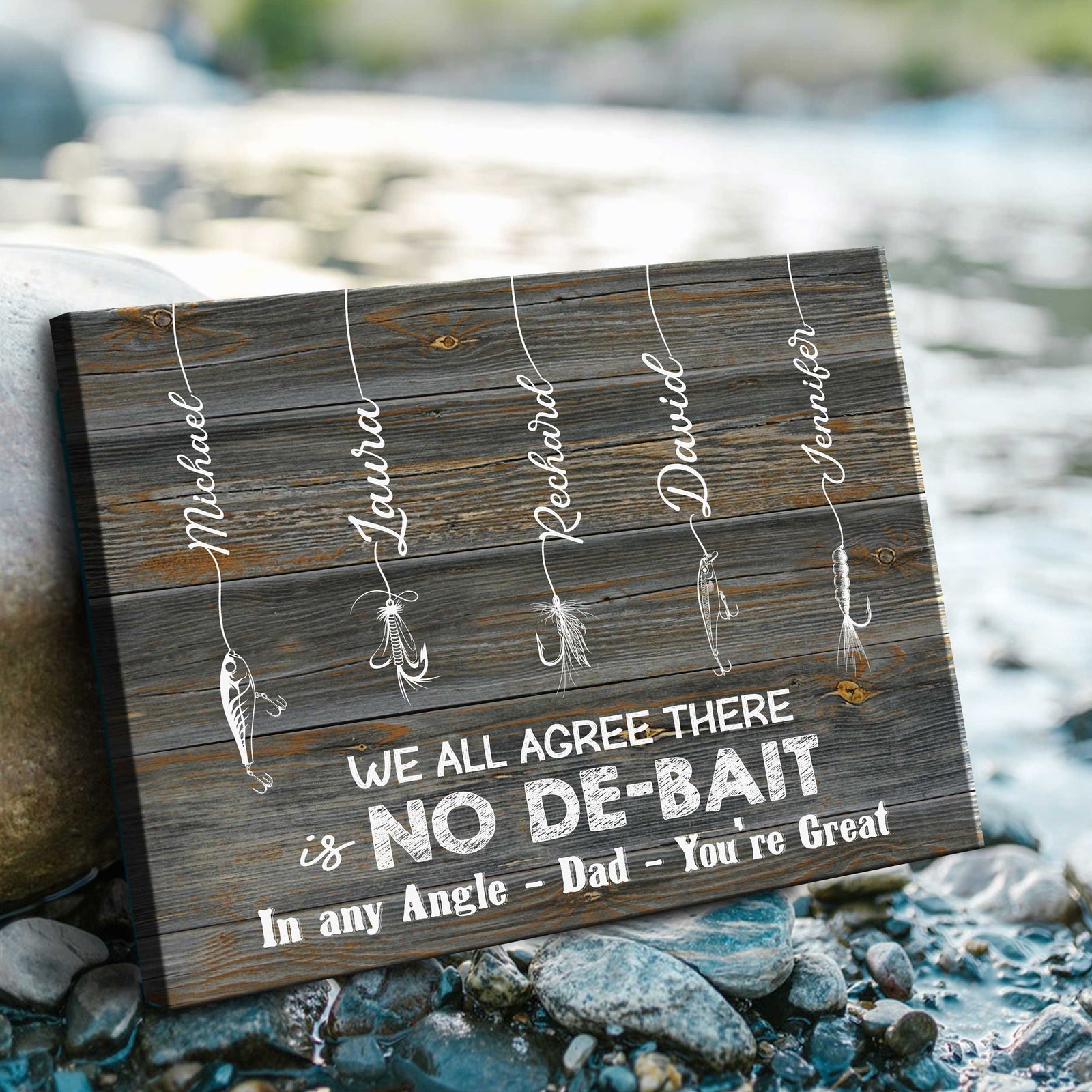 Custom Father s Day Gifts For Fisherman Dad, Fishing Gifts for Dad For Men, Dad You re Great Sign