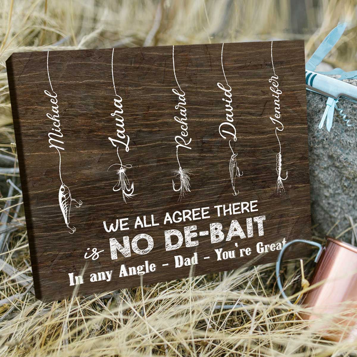 Custom Father s Day Gifts For Fisherman Dad, Fishing Gifts for Dad For Men, Dad You re Great Sign