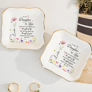 Personalized To My Daughter In Law Ceramic Jewelry Dish, Custom Wedding Ring Dish Gift For Daughter In Law, Gift From Mother In Law 269d99b5-091c-452c-b7ed-9bbe49245985-5.jpg