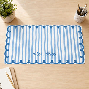 Custom Name Scalloped Stripe Desk Mat, Pastel Stripe Keyboard, Wavy Edge Preppy Workspace Decor, Gift for Teacher, Back to School Gift 26b93b72-82a7-45f2-a402-8f9a46441047-7.jpg