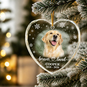 Forever Loved Pet Memorial Crystal Ornament — Photo, Name & Years - Personalized Crystal Ornament 26d7d05d-af75-4f25-b01d-76687fe3e4e8.jpg