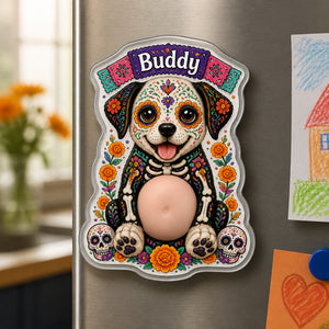 Personalized Day of the Dead Pet Magnet – Photo-to-Art + Name - Personalized Acrylic Refrigerator Magnet - Soft Rubber Belly 26e11c32-9138-4f6d-94af-c85420d4ace0.jpg