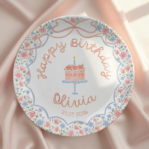 Personalized Birthday Plate for Girl – Custom Pink Cake Plate with Name – Floral Ceramic Keepsake Gift 26edd688-1090-4f1d-8ccd-cb3cf5c0c5d3-2.jpg