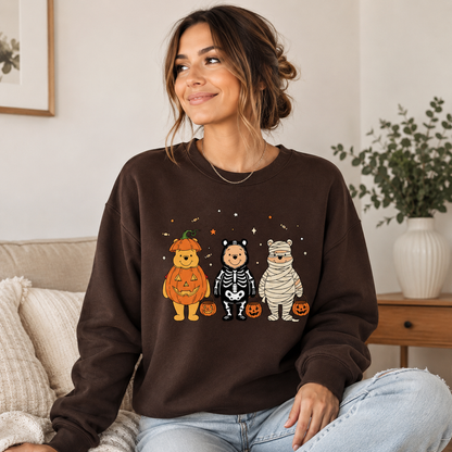 Pooh Halloween Sweatshirt, Cute Bear Costume Crewneck, Pumpkin Skeleton Mummy Shirt, Spooky Season Pullover, Fall Outfit Gift 26f3982c-967e-41a1-88db-200ea44af569-0becab6e-cd4e-467d-a037-6195f65eae46.png