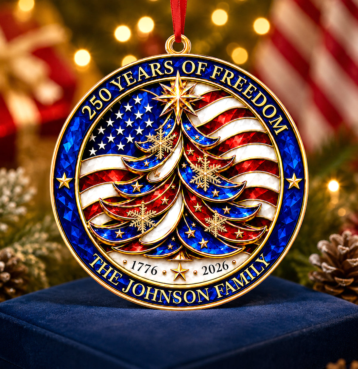 America 250 Ornament 2026 Ornament - Patriotic Family Ornament - Real 3D Raised Ornament 26f5dcdb-f77a-4768-8c07-ba6aa3f8e3bd-Banner-1-1-.jpg