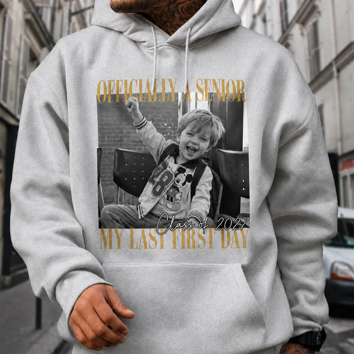 Personalized Vintage Photo Officially A Senior My Last First Day Dark Sweatshirt 26f6e7cf-84e8-43fd-8ecf-80cc665e0a9b-e4dc28b9-1f4a-48a7-8a1b-772bf2622f73.png