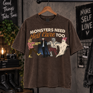 Monsters Need Self Care Too Shirt, Retro Halloween Mental Health Tee, School Counselor Gift, Therapist Shirt, Spooky Season T-Shirt 26f7af85-354e-451a-a5b8-d4aff4aaaad7-u2.png