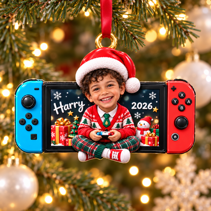 Custom Photo Gaming Ornament, Gamer Boy Christmas Gift, Game Controller Ornament, Holiday Gift for Kids, Boys, or Teens, Little Gamers Gift For Son, Daughter 2706eab2-032e-4589-99aa-6796d8181ca0-Qu-treo-Gi-ng-sinh-Harry-2026-2.png