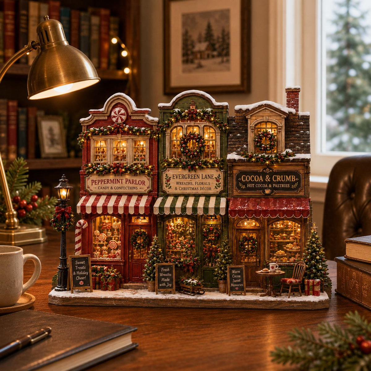 Christmas Village Wooden Block Decor, Mini Holiday Village Shop Display, Rustic Farmhouse Mantel Shelf Sitter, Cozy Xmas Table Gift 272b7278-b35e-4c2f-b569-238ccfb9f2e6-2.jpg