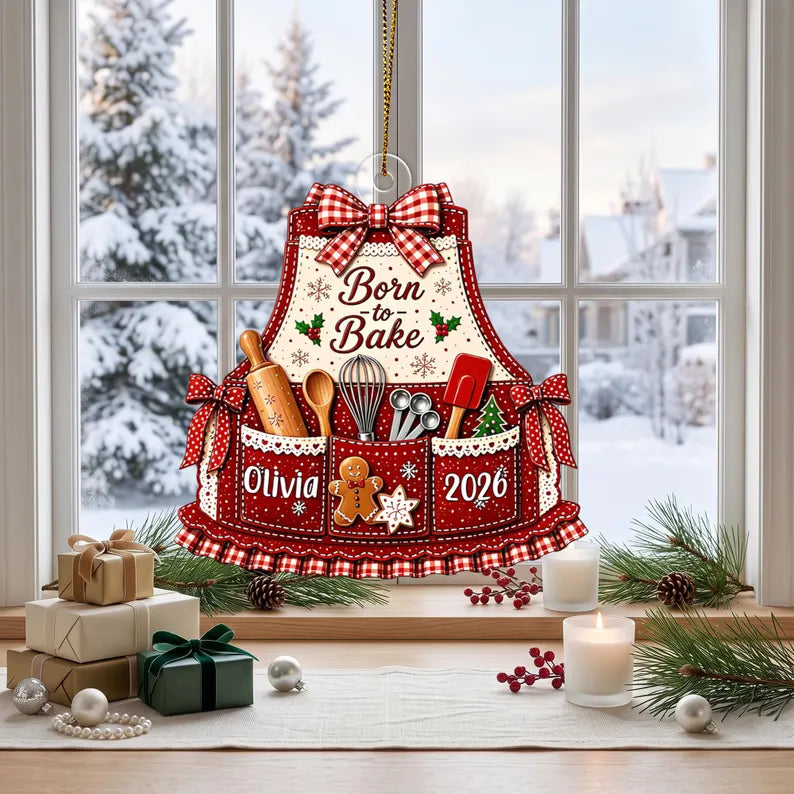 Personalized Baker Christmas Ornament, Custom Name Acrylic Ornament, Baking Lover Gift for Mom Grandma, Kitchen Christmas Decor 27306e08-dcf8-427b-9d49-25176ba3dbdd-rthyt5r.webp