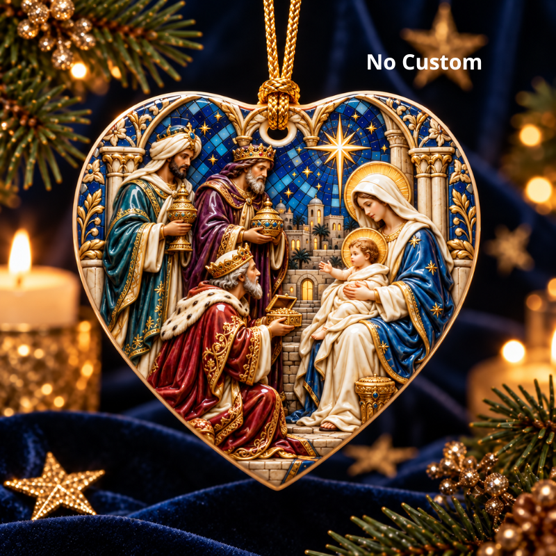 Three Wise Men Nativity Christmas Ornament – Heart-Shaped Religious Tree Decoration & Christian Keepsake Gift 27588b4c-617b-4b7b-9007-6129b977f040-1.png