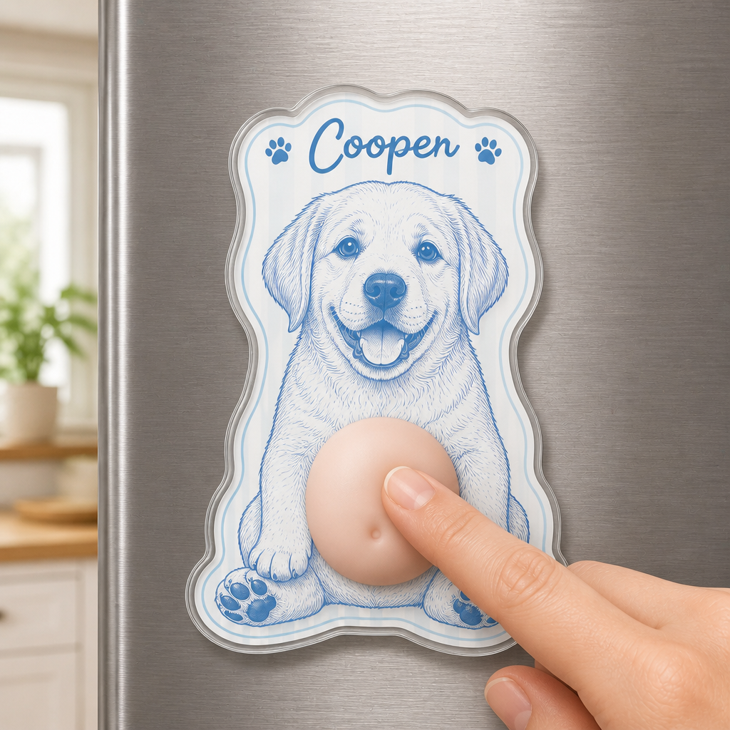 Custom Pet Portrait Fridge Magnet – Line-Art Name & Color - Personalized Acrylic Refrigerator Magnet - Soft Rubber Belly 2777a250-a51c-476f-9860-5f64350e107d.png