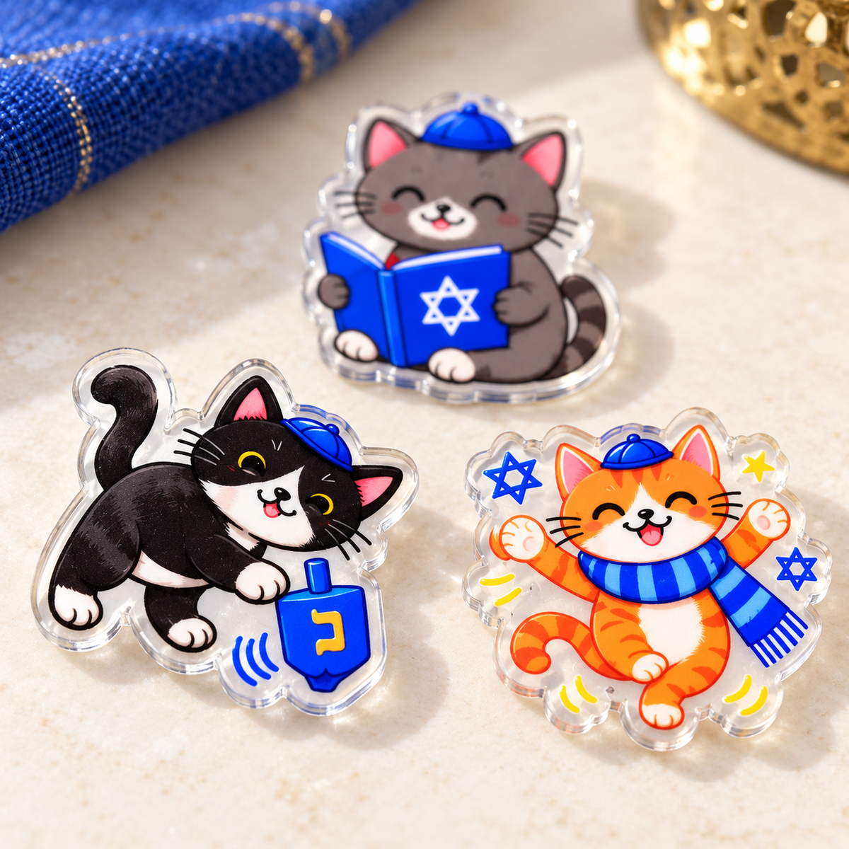 Hanukkah Advent Calendar: Personalized Christmas Countdown Box, Blue Paper and Acrylic 277c605a-c4e9-4f1e-83d1-83ea2a115709-C-n-c-nh-ba-charm-m-o-Hanukkah-acrylic.png