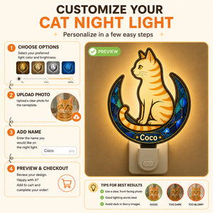 Personalized Cat on Crescent Acrylic Night Light - Personalized Acrylic Night Light 27a8eb7c-5a75-4aff-ae1d-7822261c2574.jpg