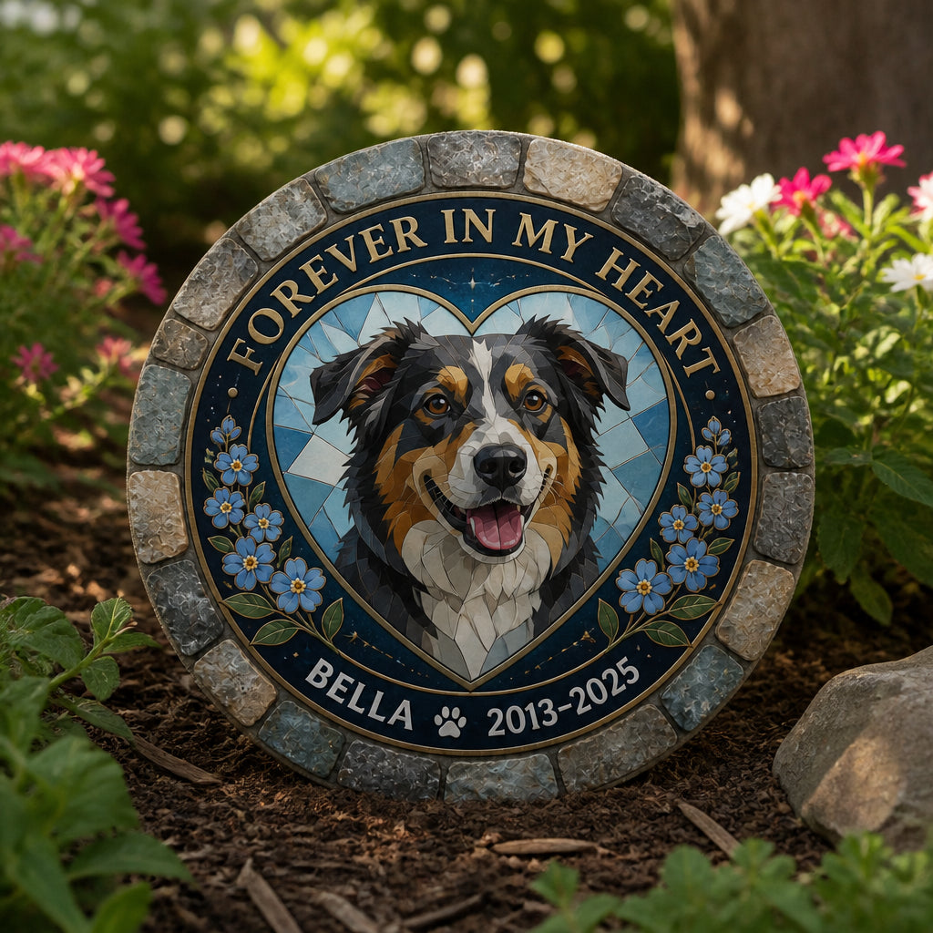 Forever In My Heart Pet Memorial Stone – Photo Portrait with Name & Years - Personalized Memorial Stone 27ab6eb5-4655-4c8c-a46a-f3c2cf7e23fd.jpg