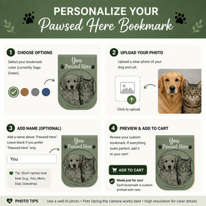 Custom Pet Sketch Magnetic Bookmark — You Pawsed Here - Personalized Magnetic Leather Bookmark 27ada075-525a-45cd-bb24-6f575bd98297.jpg