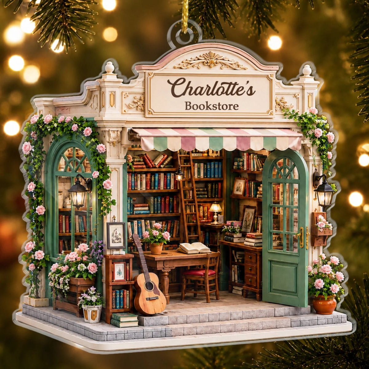 Custom Acrylic Ornament - Personalized Christmas Bookish Gifts For Book Lovers, Bookworms, Readers - My Bookshop 27ba0d3f-62e8-4f53-aadf-efe8a28062f8-banner-2.jpeg