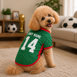 Pet Dog Soccer Jersey Mexico Style  Puppy Sports Costume Football Sportswear Pets Clothes