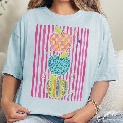 Comfort Colors Teacher Shirt, Colorful Apple Teacher Tee, Preppy Back to School Shirt, Cute Teacher Appreciation Gift 27d0d555-ba64-4e96-b1ed-0e2cd795410d-2.png