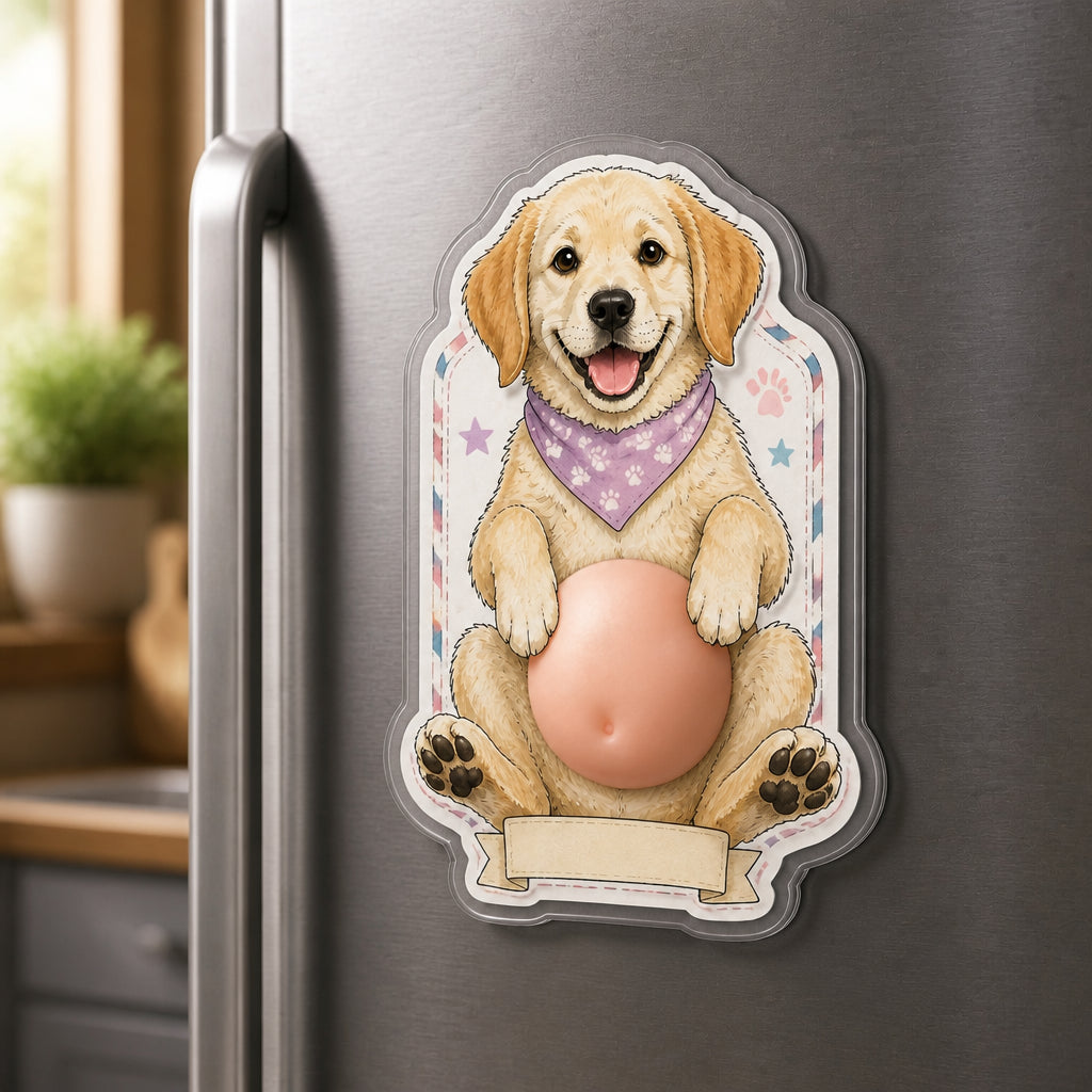 Custom Pet Stamp Portrait Magnet - Personalized Acrylic Refrigerator Magnet - Soft Rubber Belly 28172015-7565-4142-aebe-6f5c251839ba.jpg