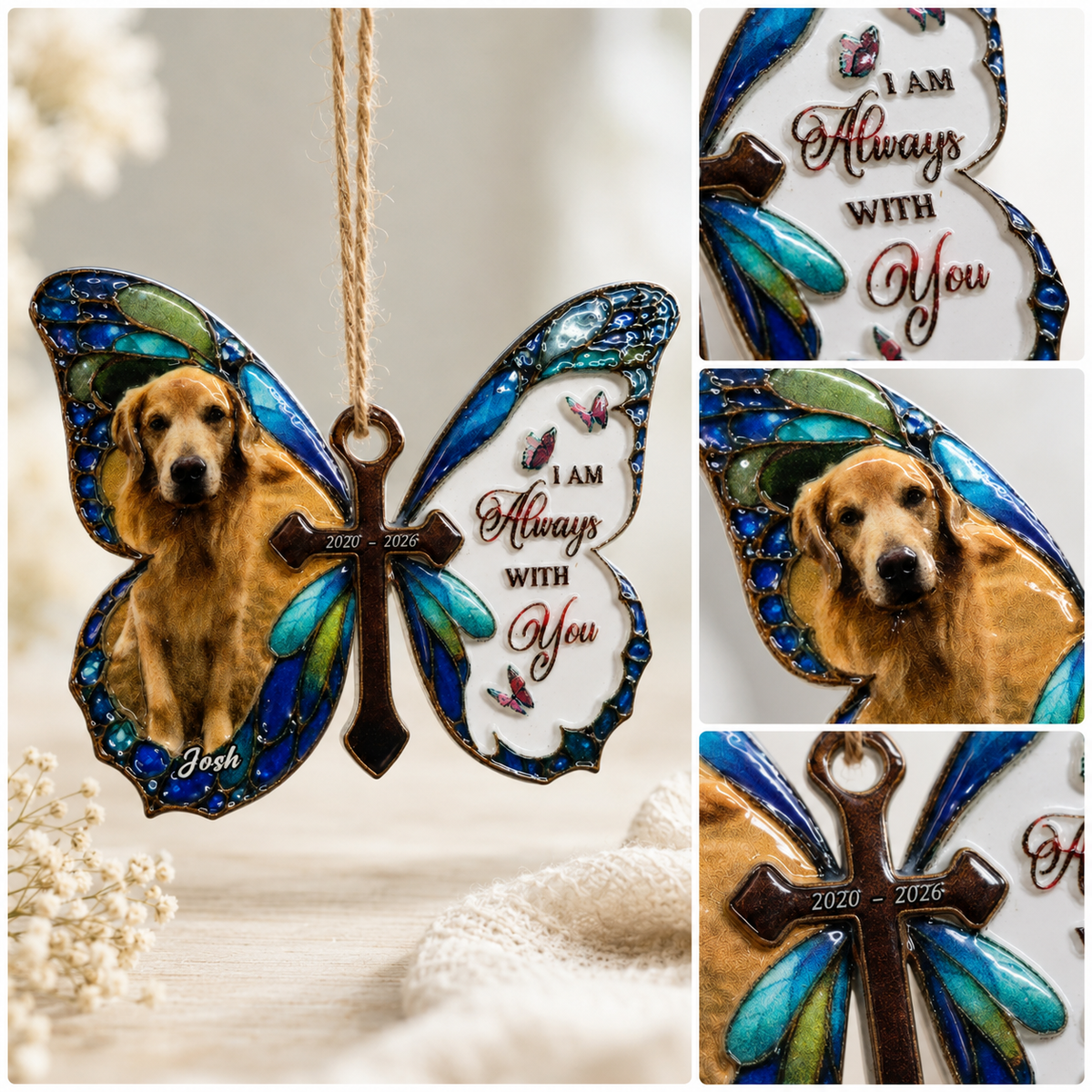 Personalized Pet Memorial Butterfly Real 3D Raised Ornament, Custom Photo Dog Remembrance Car Hanging Keepsake 2828d0a6-1cad-4ea4-9212-976628acf369-banner-6.png