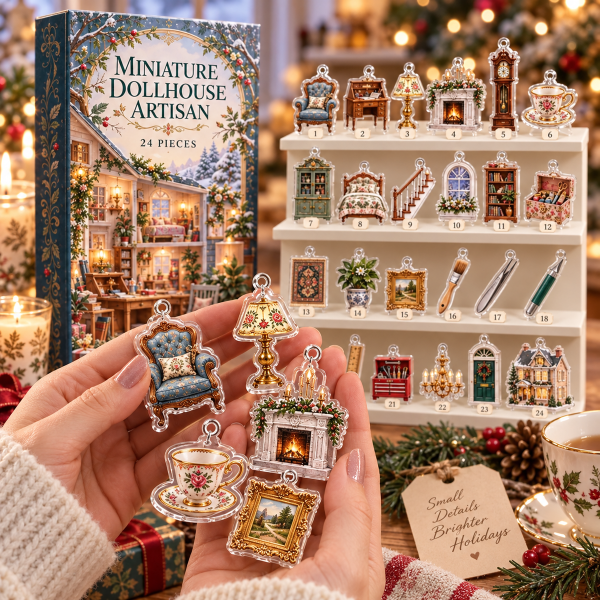 Miniature Dollhouse Advent Calendar, 24 Acrylic Tiny Furniture Ornaments, Miniaturist Gift, Christmas Countdown Box 28369140-465a-4ad6-9957-3fcf5245678e-9190c627-374f-4169-ba7c-b3377e0ceb90.png