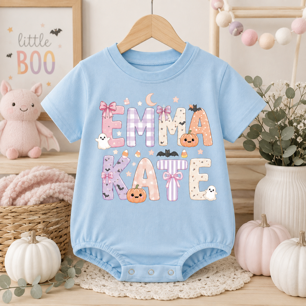 Personalized Halloween Baby Romper, Custom Name Ghost Pumpkin Bodysuit, Cute Pastel Halloween Outfit for Baby Girl 2026 2869051b-8737-4808-911e-28bed3955c35-Image-Aug-14-2026-11_09_02-AM-4-.png