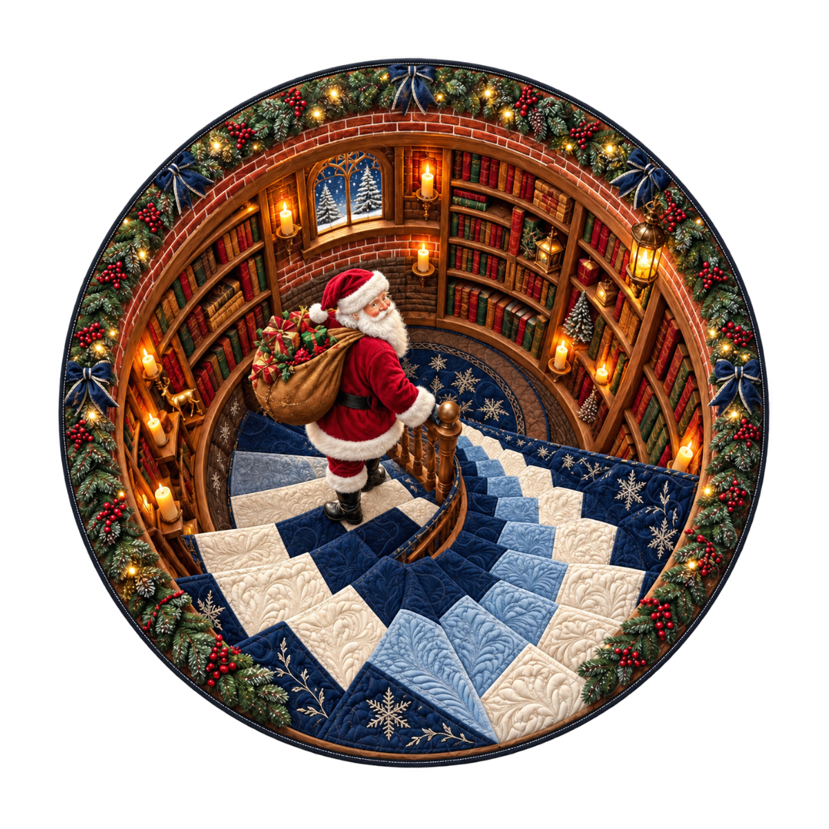 Personalized Quilted Round Mat - Merry Moments All Season - Personalized Christmas Birthday GiftFor Mom, Dad, Family, Husband, Wife 2869fab3-69fb-4cb5-b716-74c0c3a214a6-2.png