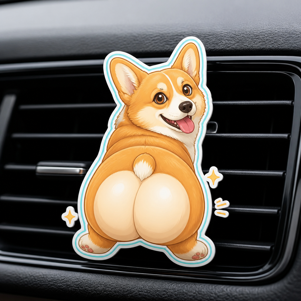 Corgi Booty Car Vent Clip – Cheeky Pup Edition - Car Vent Clip 28a6e378-5d50-4212-900e-cee7fbc66306.png