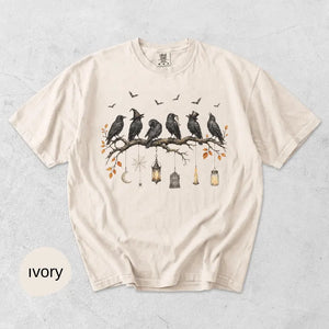 Comfort Colors Black Crow Halloween t-shirt, Cute Spooky Season Fall Tshirt, October Tee Woman, Halloween Bird Top, Halloween Shirt Women 28c247aa-2feb-4747-b1c2-7d4f1b9289af-fghn-2-.webp