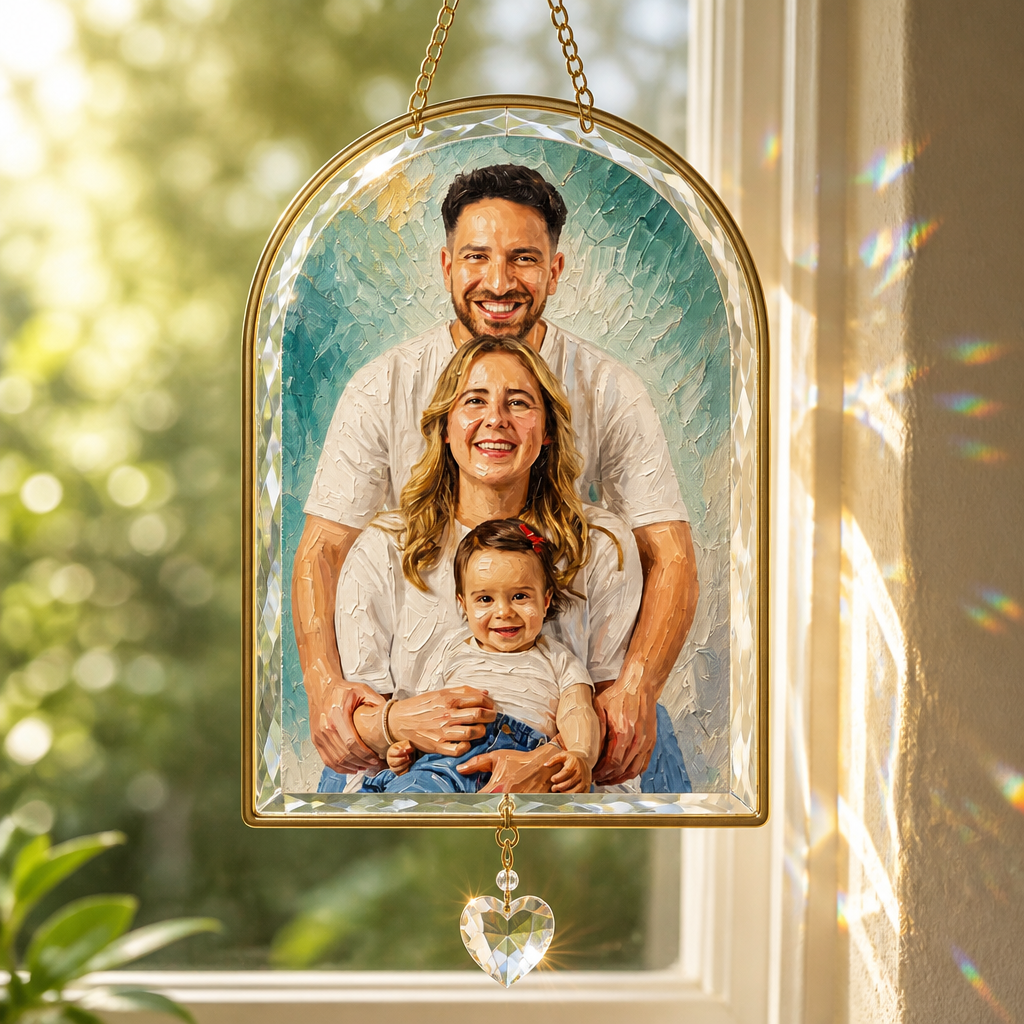 Custom Impasto Oil Portrait Canvas From Your Photo - Personalized 1 Layered Suncatcher with Charm 28c585c3-9a14-4f8f-afa6-0d8e7dc7207c.png