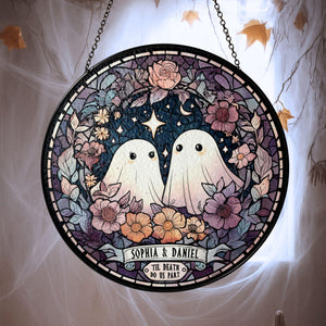 Custom Ghost Couple 'Till Death Do Us Part Wedding Gift Stained Glass Suncatcher Spooky Halloween Decor Ghost Lovers Gothic Anniversary Gift 28c94a77-1e20-44e2-8ab7-8302470e94d5-2.jpg