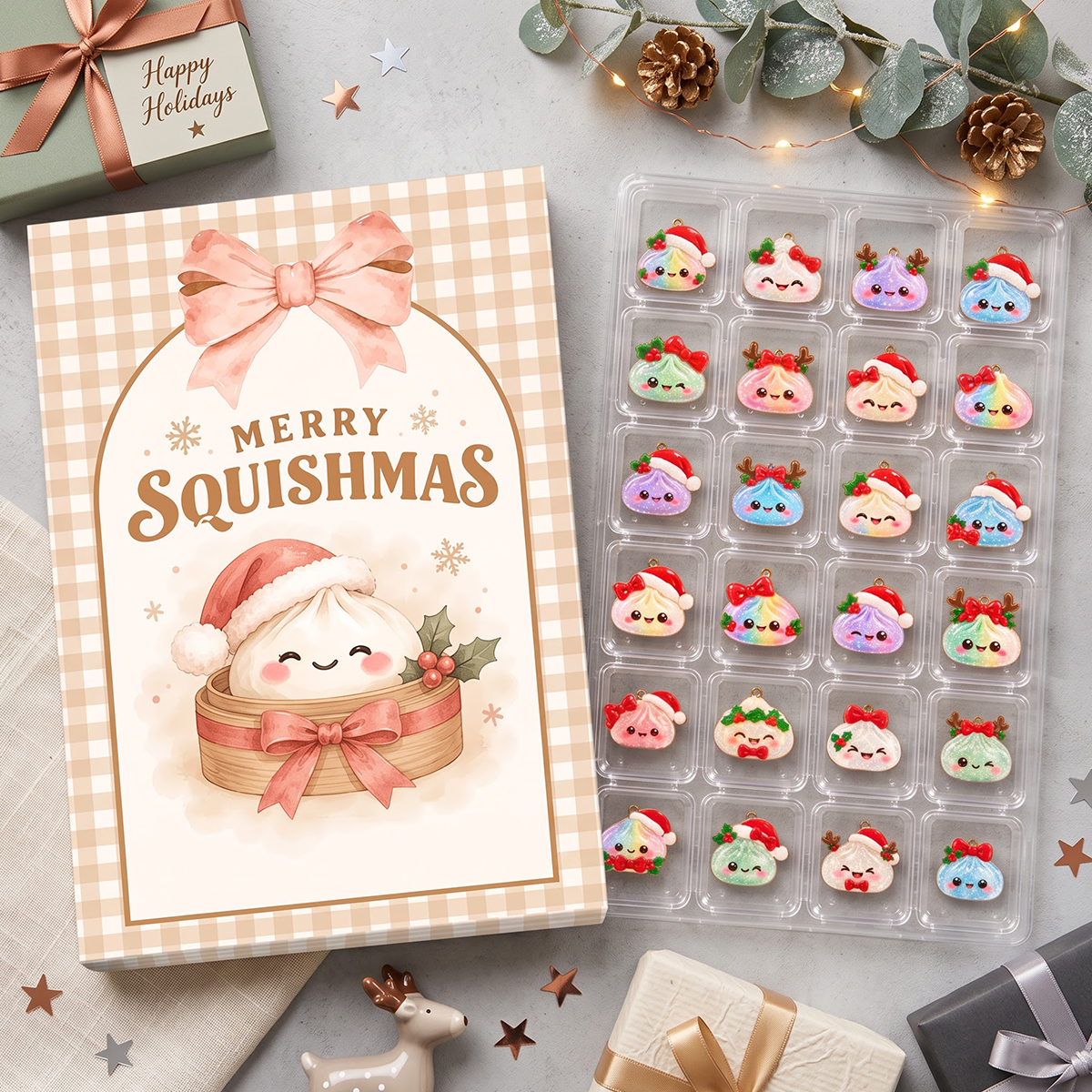 Dumpling Squishy Hunter Christmas Advent Calendar 2026 - 24 Day Spirits Countdown, Acrylic Charms Blind Box - Gift For Family 28d4111d-d48c-4437-92e2-dde05b3369ea-MOCKUP-4.png