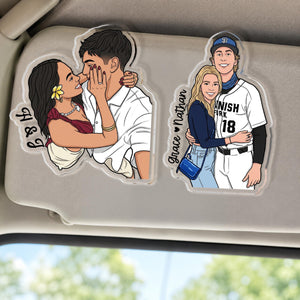 Personalized Portrait From Couples Photo Sun Visor Clip, Custom Photo Couples Car Visor Clip, Anniversary Gift For Him, Gift For Boyfriend 28e047b1-d6f9-42e3-86c2-806c15142f04-10.jpg