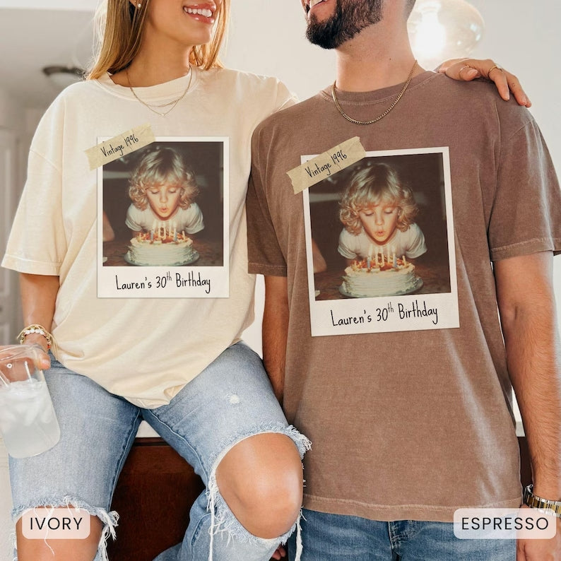 Personalised Vintage Photo And Year Shirt, Custom Picture Birthday Shirt, Retro 30th Birthday Gift, 40th Birthday Gift 28e0fe8d-4648-415c-937d-d5ace4b1b89d-dfgf-9-.jpg