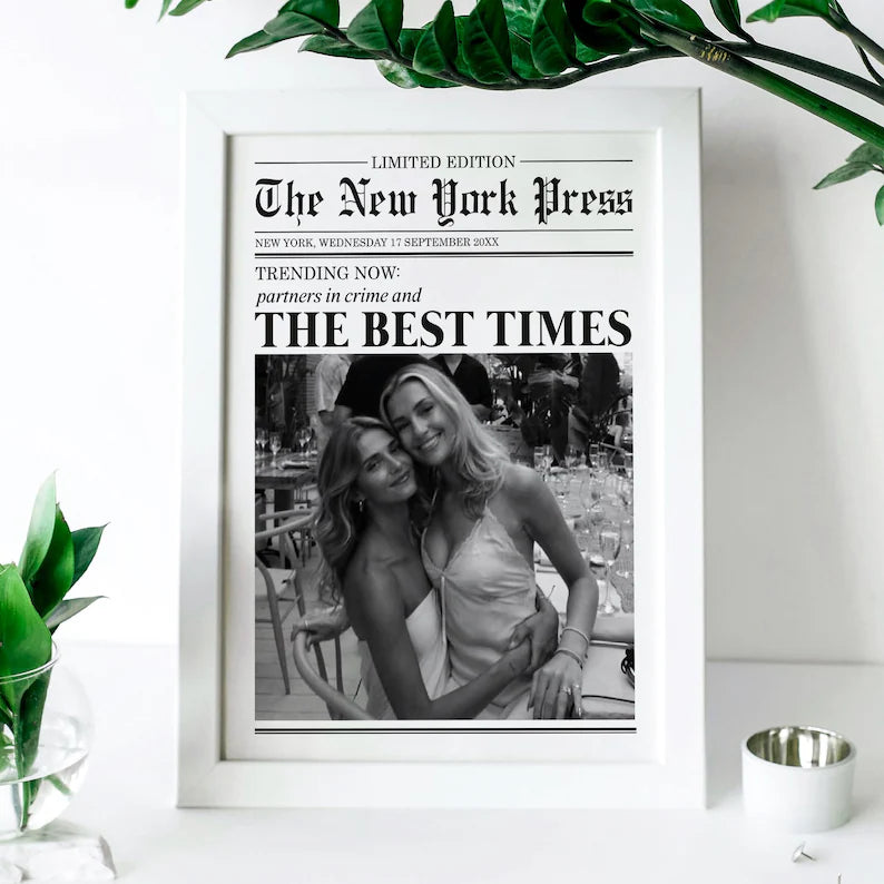 Custom Newspaper Photo Print, Friendship Gift, Girly Room Decor 28e63b03-dab3-4592-beeb-f47513fe1218-tyuty-1-.webp