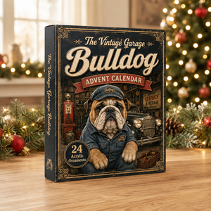 The Vintage Garage Bulldog Advent Calendar 2026 - 24-Day Festive Countdown, Acrylic Charms Blind Box - Gift For Bulldog Lovers 28e80c0c-758f-4379-b405-53f4475da520-box.png