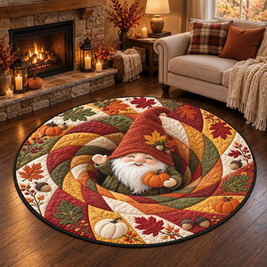 Cozy Harvest Autumn Gnome - Personalized Quilted Mat - Fall Season, Thasgiving Decoration For Family 28ed9861-f414-4515-a462-06495dd1ac7f-banner-2.png