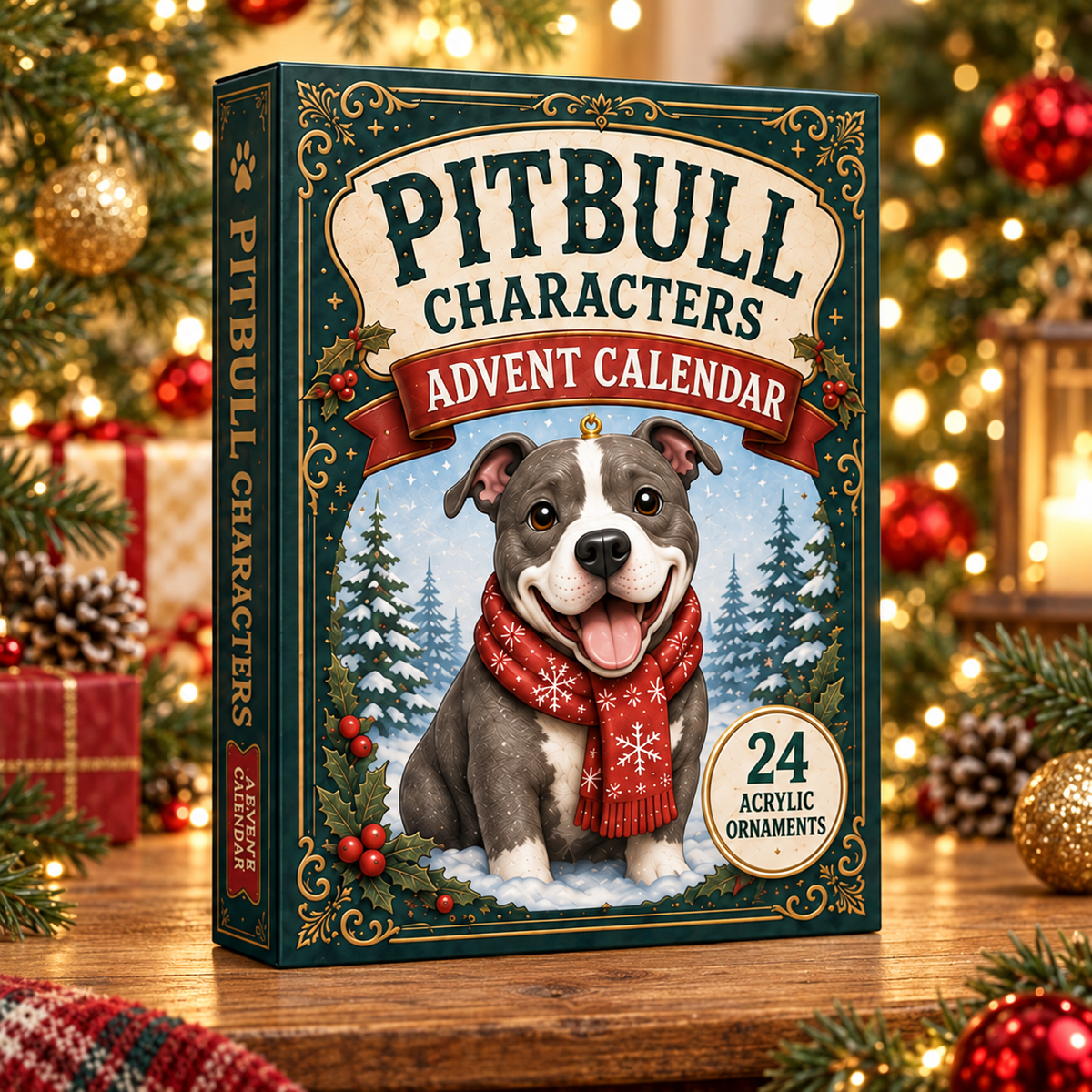 Pitbull Characters Advent Calendar 2026 - 24-Day Festive Countdown, Acrylic Charms Blind Box - Gift For Pitbull Lovers 28f104e9-6aba-4455-b826-4c574e35b05d-pitbull-box.png