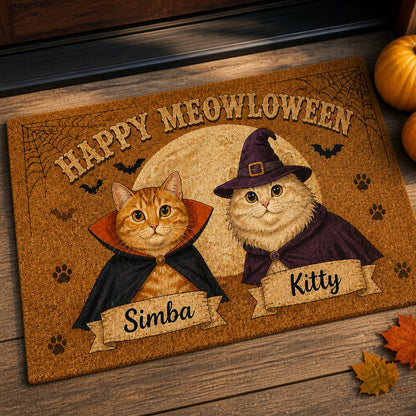 Happy Meowloween Custom Cat Photo Doormat - Personalized Doormat 28f9c92d-72c6-4cb9-acd6-0a546be325c9.jpg