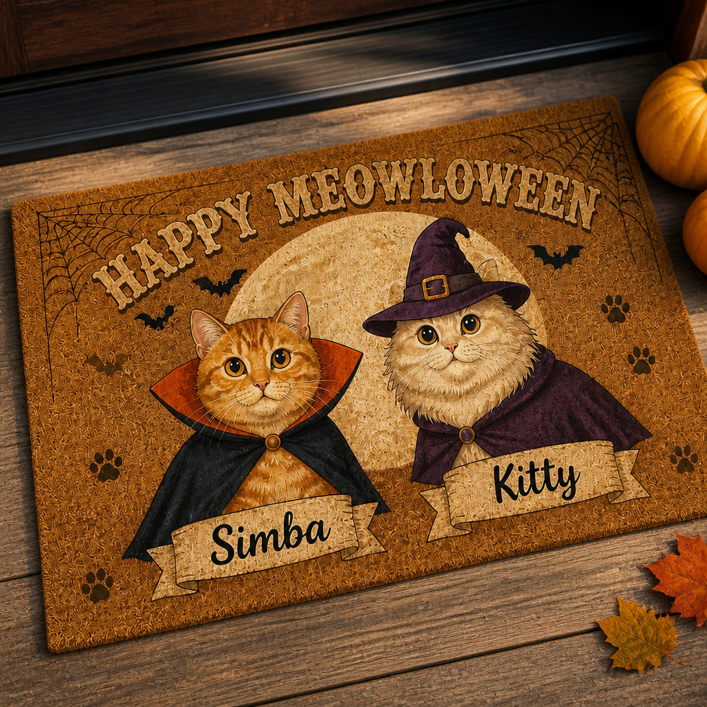 Happy Meowloween Custom Cat Photo Doormat - Personalized Doormat 28f9c92d-72c6-4cb9-acd6-0a546be325c9.jpg