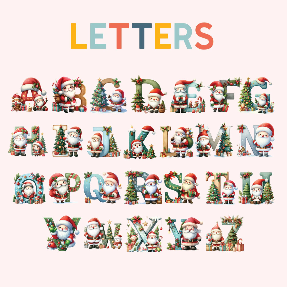 Personalized Santa Claus Christmas Gift bags, Custom Santa Design Christmas Bag, Christmas Present Bag, Holiday Gift Bags for Kids 29019b48-2e85-4c36-9de7-990d798a2664-letter.jpg